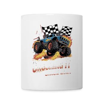 4th Birthday Monster Truck – Crushing It 2021 - Mug - white - Front