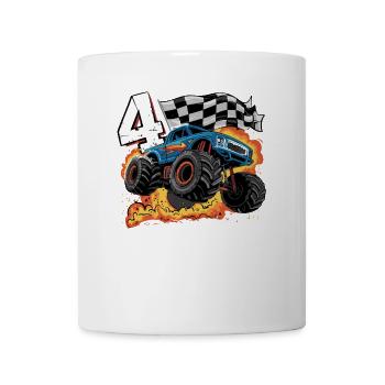 4th Birthday Monster Truck – Crushing It 2021 - Mug - white - Front