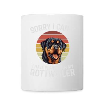 T-shirt humoristique Rottweiler Citation - Mug blanc - blanc - Devant