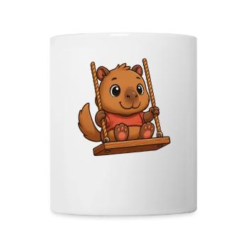 Cute Capybara Capybara Cartoon Swing - Mug - white - Front