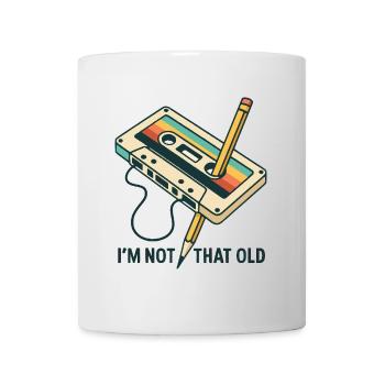 Retro Kassette mit Bleistift - Tasse - Weiß - Vorne