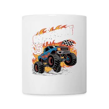 5th Birthday Monster Truck – Crushing It 2020 - Mug - white - Front