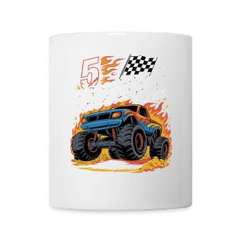 5th Birthday Monster Truck – Crushing It 2020 - Mug - white - Front