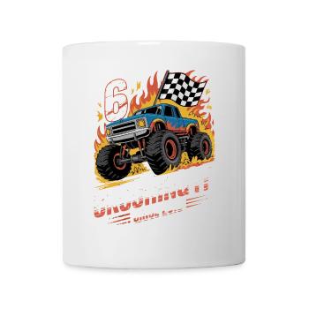 6th Birthday Monster Truck – Crushing It 2019 - Mug - white - Front