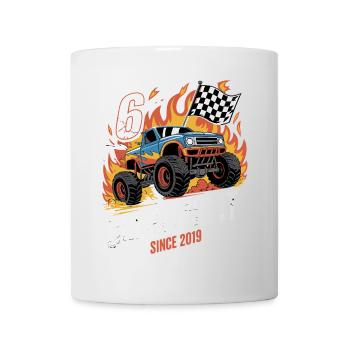 6th Birthday Monster Truck – Crushing It 2019 - Mug - white - Front