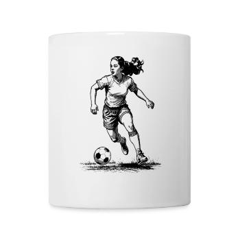 Striker Women's Soccer Shirt: Goal Scorer on the Ball - Mug - white - Front