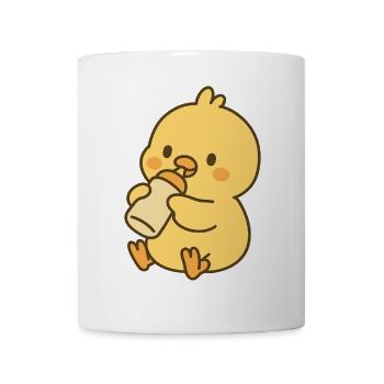 Little chick with milk bottles - Mug - white - Front