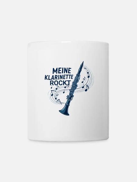 Meine Klarinette rockt – Klarinettistin - Tasse - Weiß