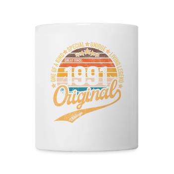 Rétro Vintage né en 1991 – Millésime 1991 - Mug blanc - blanc - Devant