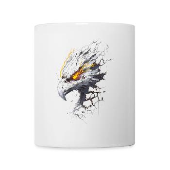 Un aigle cyborg avec une vision laser traverse le mur - Mug blanc - blanc - Devant
