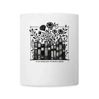 Bücherwurm Lustiger Buch Spruch Lesen Ist Therapie - Tasse - Weiß - Vorne