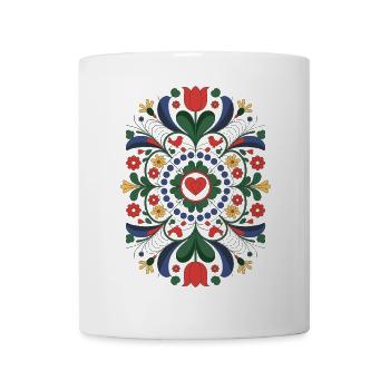 Mandala Volk | Slawische Blumenkunst - Tasse - Weiß - Vorne