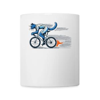 Cat on road bike design for bike lovers - Mug - white - Front