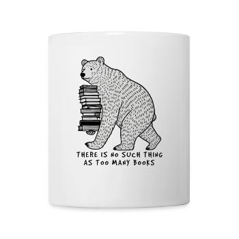 Retro design motif with funny book lover - Mug - white - Front