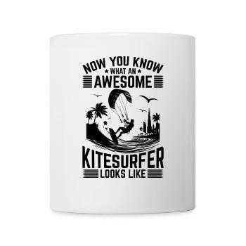 Now You Know What An Awesome Kitesurfer Looks Like - Tasse - Weiß - Vorne