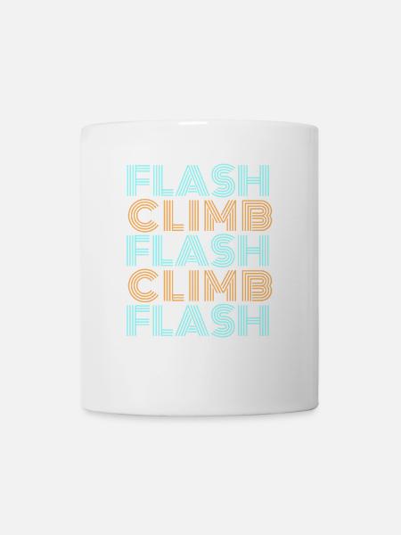 flash climb klettern bouldern stylische Schrift - Tasse - Weiß