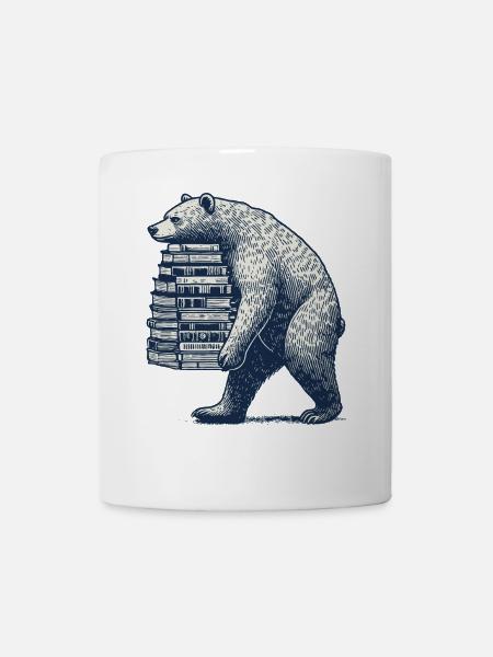 Bücherwurm Leseratte Buchliebhaber Lustiges Buch - Tasse - Weiß