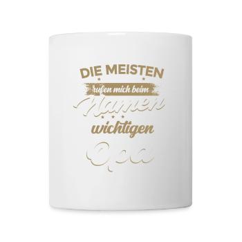 Die wichtigsten Menschen nennen mich Opa Enkel - Tasse - Weiß - Vorne
