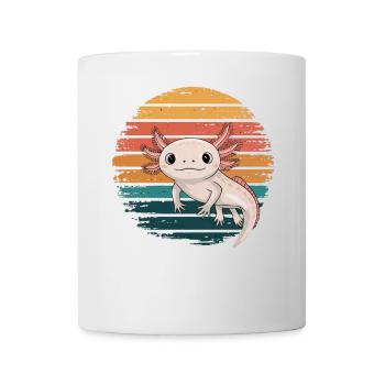 Retro Axolotl Vintage Sunset Axolotl Gifts Kids - Tasse - Weiß - Vorne