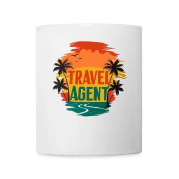 Travel Agent Summer Time Sea Beach with Palm Trees - Mug - white - Front