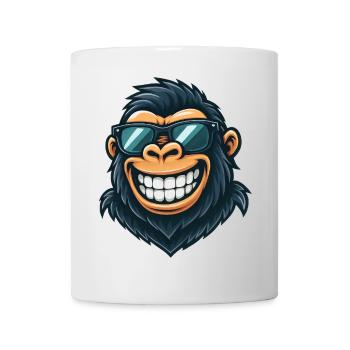 Cool Gorilla Sunglasses Summer Grin - Mug - white - Front