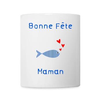 BONNE FÊTE. COEUR. BONNE FÊTE MAMAN. MAMAN - Mug blanc - blanc - Devant