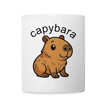 Süßes Cartoon Capybara, süß und chillig - Tasse - Weiß - Vorne