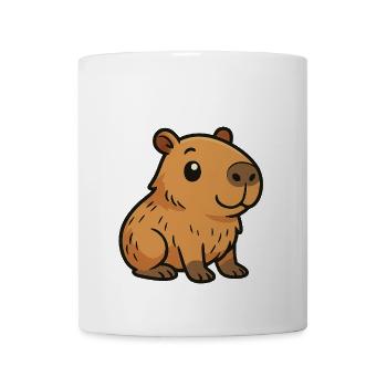 Süßes Cartoon Capybara, süß und chillig - Tasse - Weiß - Vorne