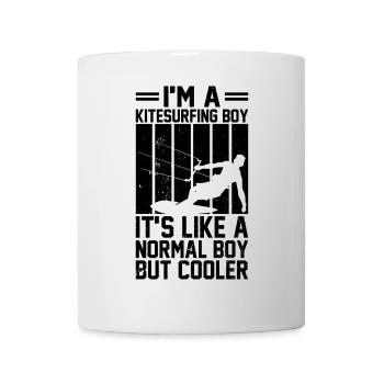 Je suis un garçon de kitesurf, c’est comme un garçon normal mais - Mug blanc - blanc - Devant