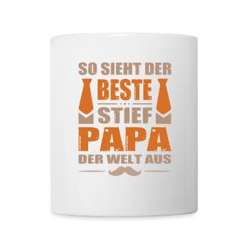 Bester Stiefpapa Der Welt Geschenke Geburtstag - Tasse - Weiß - Vorne