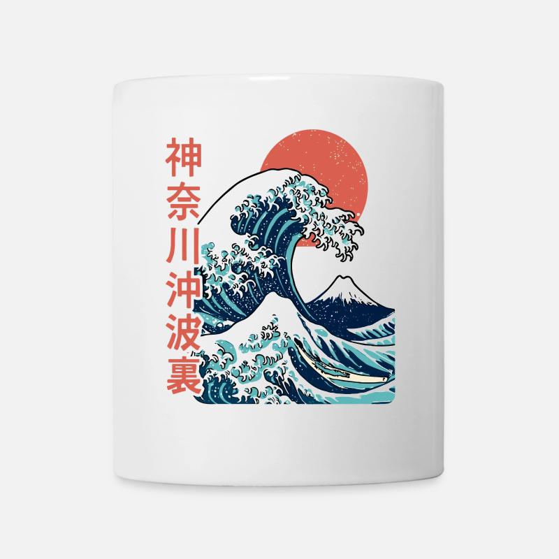 Die große Welle vor Kanagawa - Tasse - Weiß