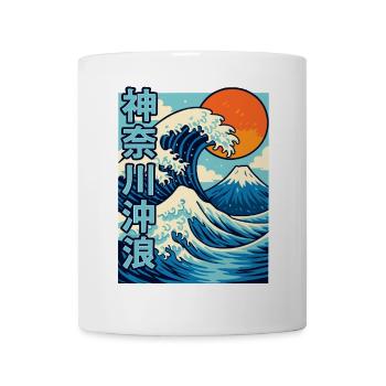 Big Wave Kanagawa Comic Style - Mug - white - Front