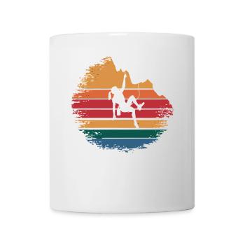 Cadeaux vintage d’escalade de rocher en montagne - Mug blanc - blanc - Devant