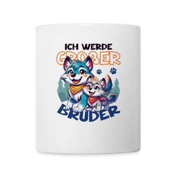 Nachwuchs Verkünden | Ich Werde Großer Bruder 2027 - Tasse - Weiß - Vorne