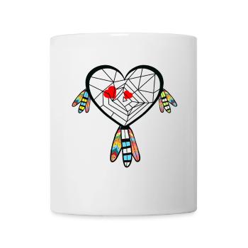 Coeurs Coeurs Saint-Valentin - Mug blanc - blanc - Devant