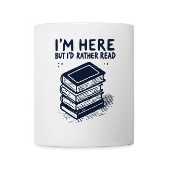 Retro Buch Design für Book Nerd und Bibliophile - Tasse - Weiß - Vorne