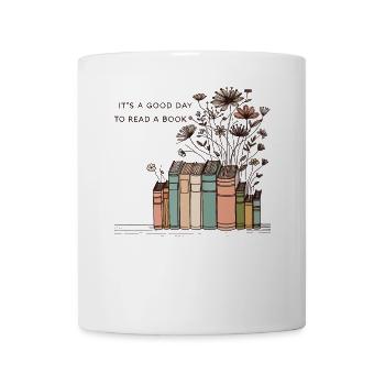 Bücherwurm Leseratte Buchliebhaber Lustiger Buch - Tasse - Weiß - Vorne
