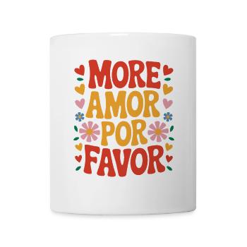 More Amor Por Favor Love Spanish Valentine's Day - Mug - white - Front