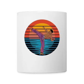 Retro Capoeira Vintage Mixed Martial Arts Sunset - Mug - white - Front