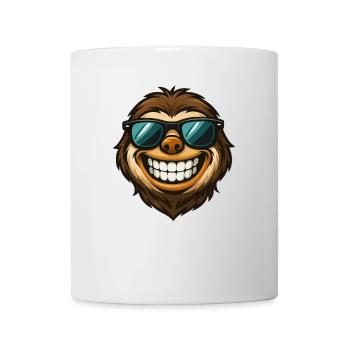 Fetter Faultier mit Sonnenbrille Sommerfröhlich - Tasse - Weiß - Vorne