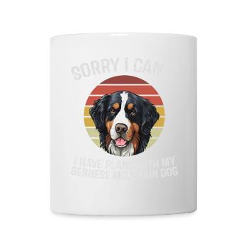 Berner Sennenhund Humor T-Shirt - Tasse - Weiß - Vorne