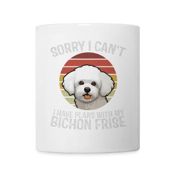 Cute Bichon Frise with Humorous Quote - Mug - white - Front