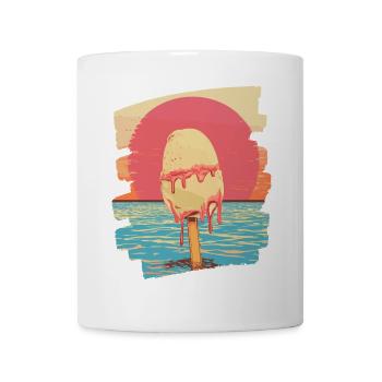 cream and cream scoop summer sunset - Mug - white - Front