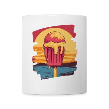 cream and cream scoop summer sunset - Mug - white - Front