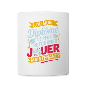 Ich habe mein Diplom, ich kann wieder Gamer spielen - Tasse - Weiß - Vorne