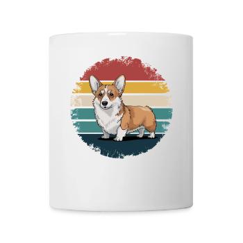 Rétro Corgi Vintage Dog Lover Cadeaux pour Hommes Femmes - Mug blanc - blanc - Devant