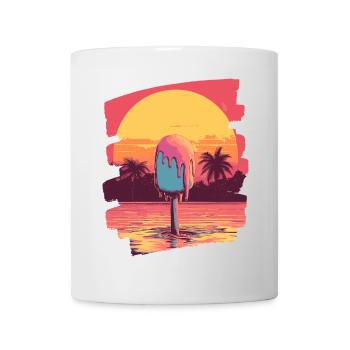 cream and cream scoop summer sunset - Mug - white - Front