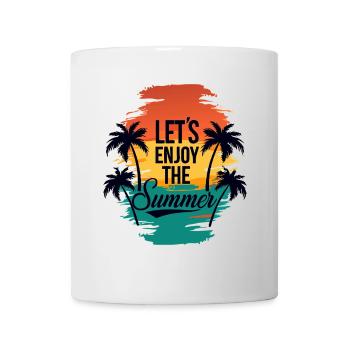 Lets Enjoy the Summer with Palm Trees - Tasse - Weiß - Vorne