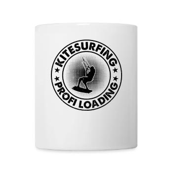 Kitesurfing profi loading - Kiteboarding - Mug - white - Front