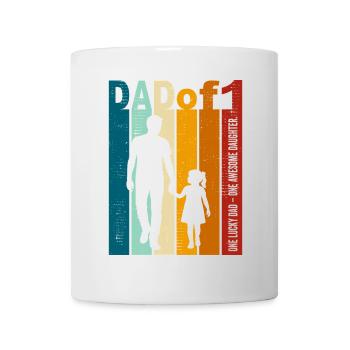 Cadeau Papa & Fille Vintage Design Fête des Pères - Mug blanc - blanc - Devant